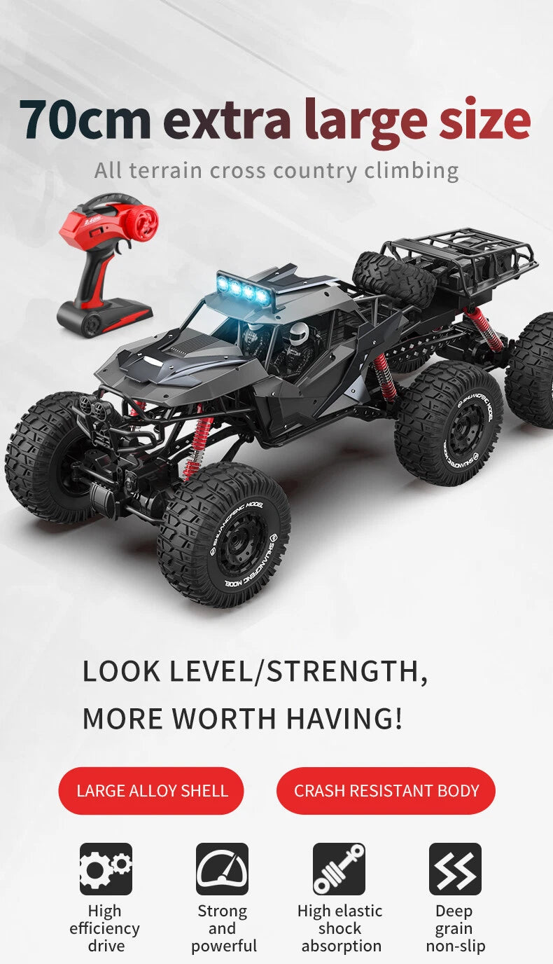 RC Car 6WD Alloy Rc Climbing Car High Speed Vehicle 6WD Remote Control Racing Car
