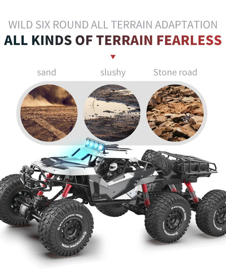 RC Car 6WD Alloy Rc Climbing Car High Speed Vehicle 6WD Remote Control Racing Car