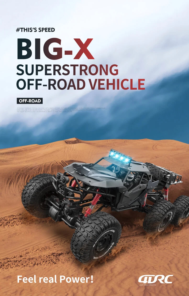 RC Car 6WD Alloy Rc Climbing Car High Speed Vehicle 6WD Remote Control Racing Car