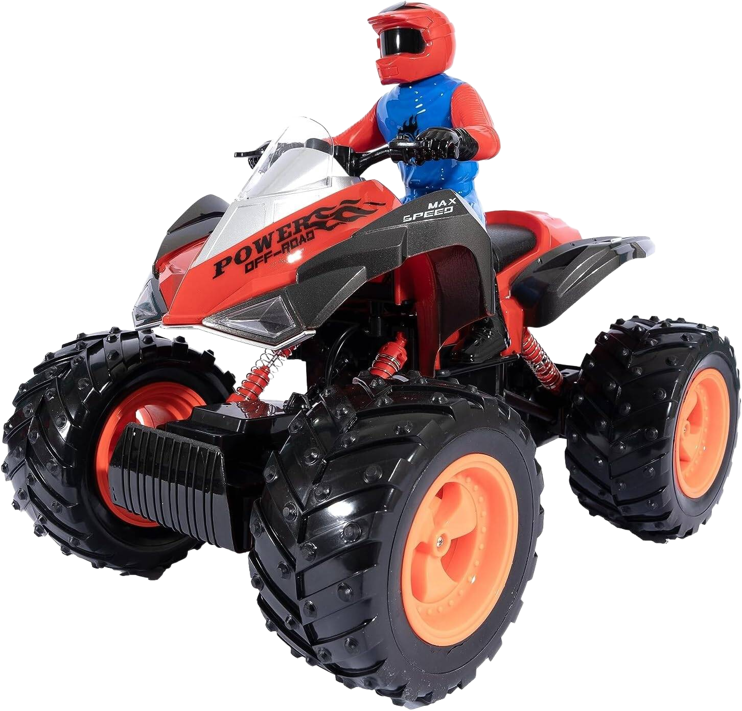Merriboy Off-Road Red/Blue Crawler Full-Function RC Remote Control ATV Car, 110 Scale for 6+ years Kids and Adults