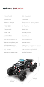 RC Car 6WD Alloy Rc Climbing Car High Speed Vehicle 6WD Remote Control Racing Car